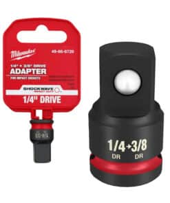 Adaptador de Impacto 1/4" Hembra a 3/8" Macho Milwaukee 49-66-6720