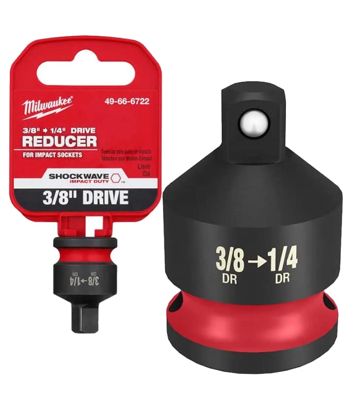 Adaptador de Impacto 3/8" Hembra a 1/4" Macho Milwaukee 49-66-6722