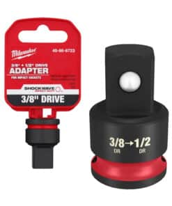 Adaptador de Impacto 3/8" Hembra a 1/2" Macho Milwaukee Rojo/Negro 49-66-6723