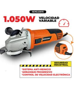 Alternative view of Amoladora Angular Velocidad Potencia Variable Regulador de Velocidad Eléctrica 1050W 115mm 4 1/2" Nebraska NEMEA09115