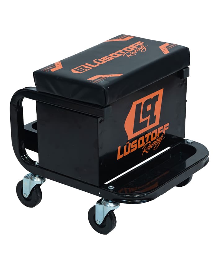 Banco Mecánica Porta Herramientas 3 Cajones Con Ruedas Racing Para Taller Mecánico Lusqtoff Naranja/Negro BHL3-9 - Imagen 3