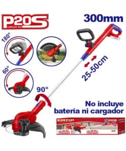 Bordeadora a Batería Inalámbrica 20V 300mm Cabezal Rotativo Emtop ELGT20328