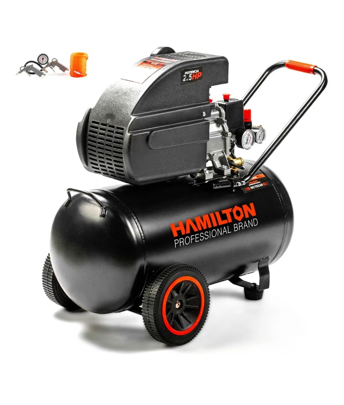 Compresor de Aire 2.5hp 50lts + Kit Hamilton HCDM002 - Imagen 2
