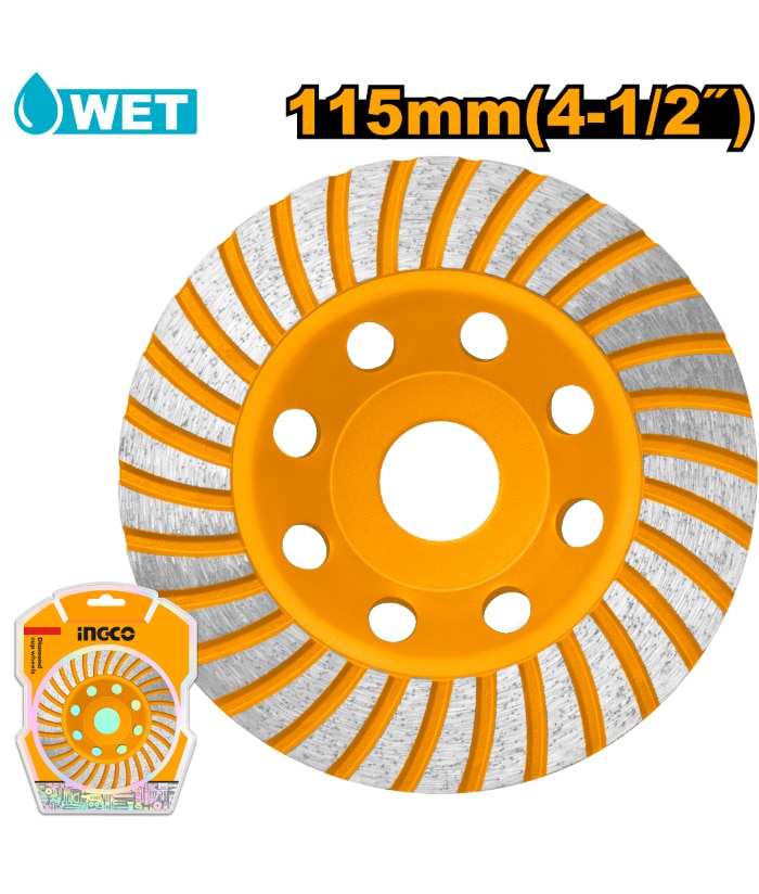 Disco Copa Muela Diamantada Desbaste Flap 115mm Para Amoladora Ingco CGW011151