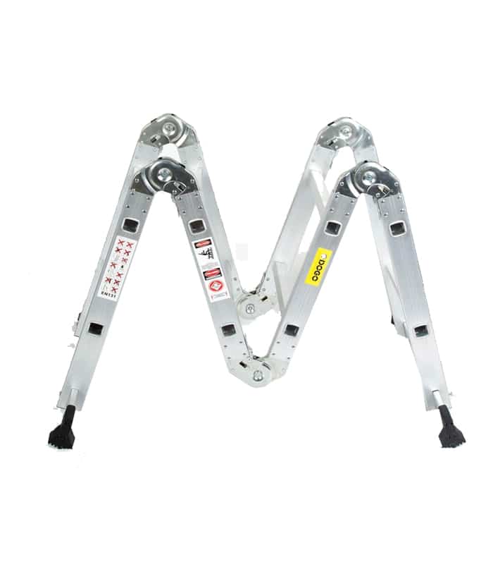 Escalera de Aluminio Multipropósito Plegable Articulada 8 Escalones x 150kgs Dogo DOG30512