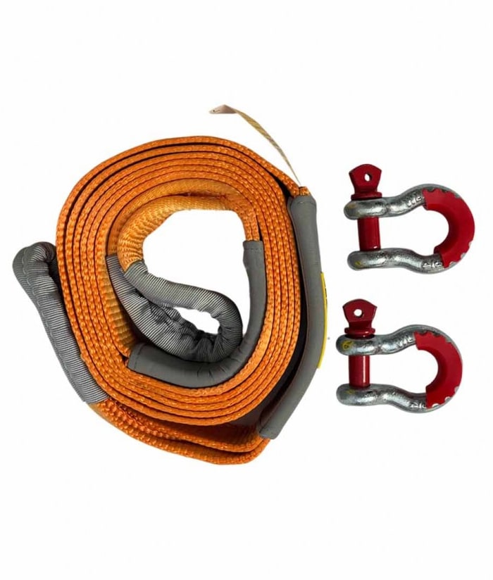 Eslinga Rescate 3" x 5mts Con Grilletes Naranja Driven ER76500/NK - Imagen 2