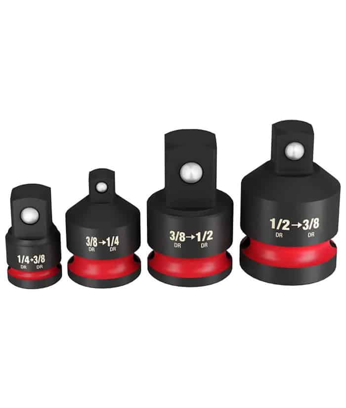 Juego Set Kit Adaptadores de Impacto 1/2″ 3/4″H x 3/4″ 3/8″ 1/2″M Milwaukee 49-66-6742 - Imagen 2