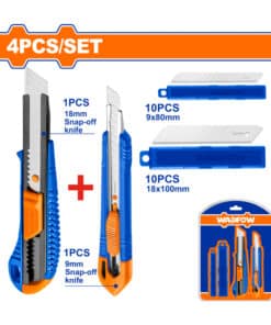 Juego Set Kit Cutter Trincheta 18mm + Cutter Trincheta 9mm + Hojas de Repuesto Wadfow WSK2204