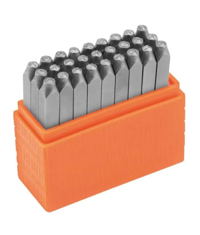 Juego Set Kit Letras de Marcar 8mm x 27 Pzs. Harden 610868