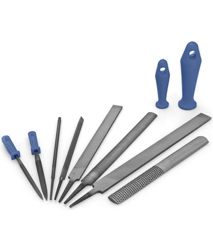 Juego Set Kit Limas Con Mango Intercambiable 140mm x 10pzs Ruhlmann RU43205
