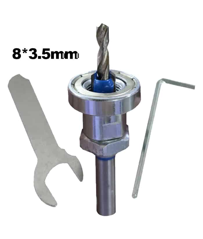 Mecha Broca Biseladora Avellanadora Con Tope Para Madera 8mm x 3.5mm Ruhlmann RU56551