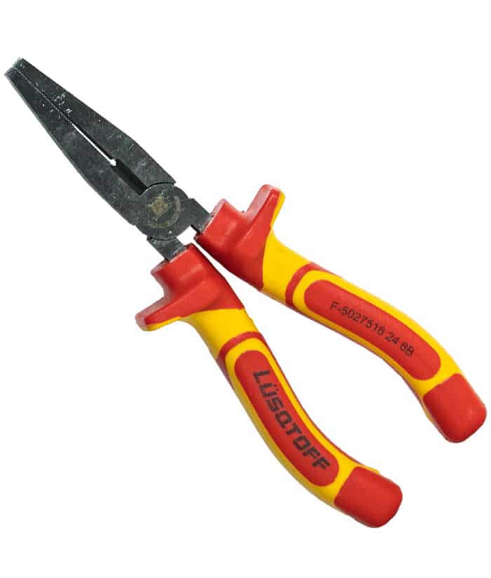 Pinza Punta Plana 6" 150mm Dieléctrica Aislada 1000V Pro Lusqtoff L4254