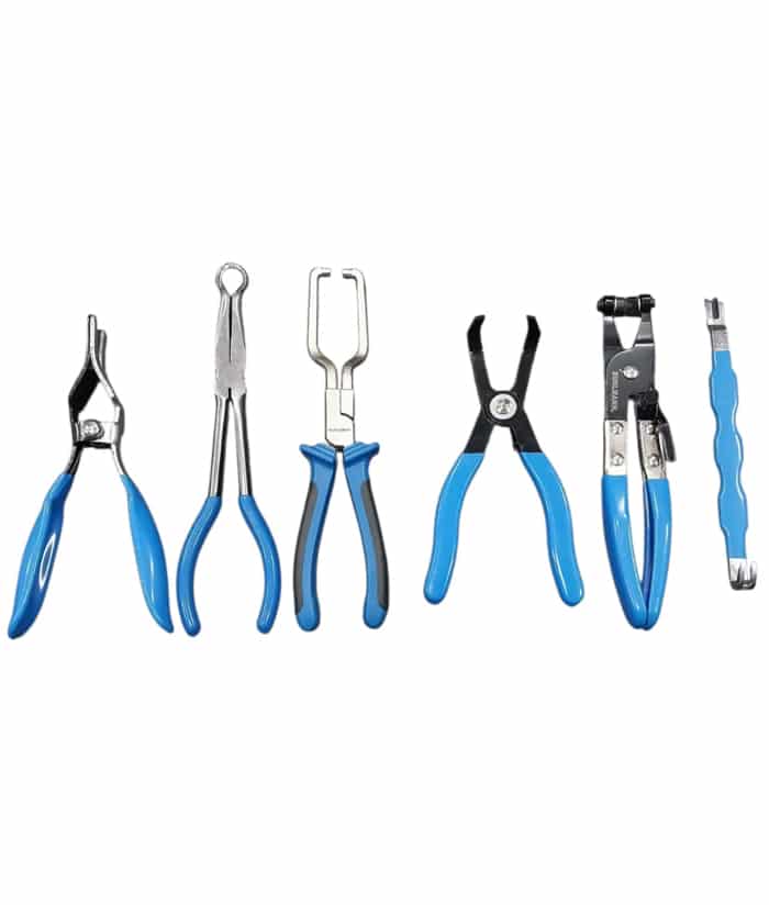 Juego Set Kit Pinzas Acoples Manguera Automotor x 6Pzs Ruhlmann RU43170
