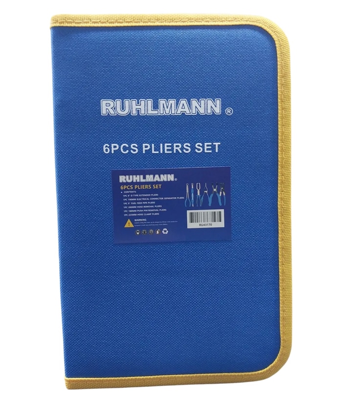 Juego Set Kit Pinzas Acoples Manguera Automotor x 6Pzs Ruhlmann RU43170 - Imagen 5
