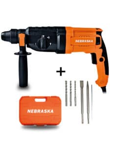 Rotomartillo Eléctrico 800W SDS-Plus 3 Joules Con Maletín Nebraska NEMERM26