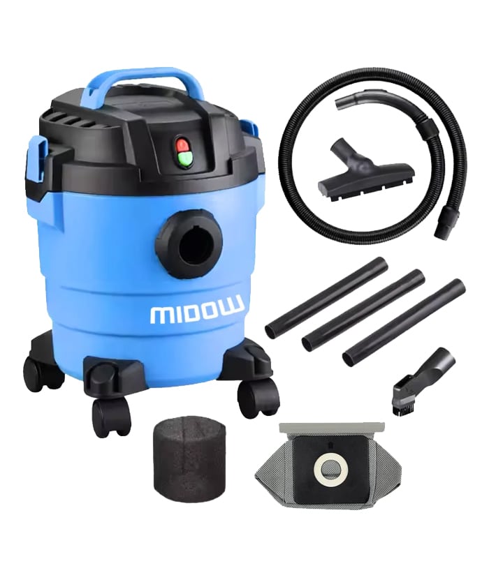 Aspiradora Sopladora Eléctrica Polvo/Agua 1000W 10lts Midow MDWA10