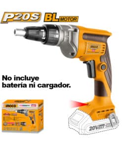 Atornillador Durlock Construcción en Seco Inalámbrico a Batería Inalámbrico 20V 30Nm Brushless Motor Ingco Naranja/Amarillo CDSLI2042006