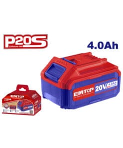 Batería 20V 4.0Ah Amper Emtop Rojo/Azul EBPK20021 Compatible Con Ingco, Total y Wadfow