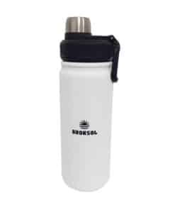 Botella Térmica Fitness 650ml Blanca Broksol TER-BOT650BL