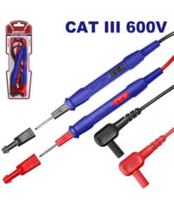 Cable Puntas Para Tester 600V 80cm Emtop Rojo/Azul ETLE30851