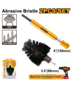 Cepillo Abrasivo de Cerdas 3.5" Con Prolongador Alargador 150mm Ingco WCBH0301