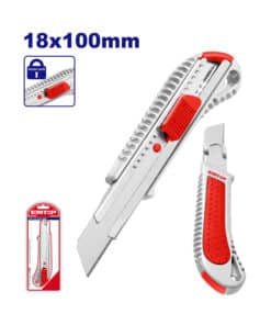 Cutter Trincheta de Aluminio 18mm Emtop Rojo/Azul ESNK4928