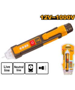 Buscapolo Por Inducción Detector De Voltaje Inductivo  Digital CA 12V-1000V Ingco Naranja/Amarillo VD100091