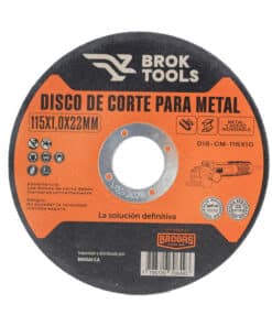 Disco de Corte Abrasivo Para Metal 115 x 1.0mm Broktools DIS-CBM-115X10