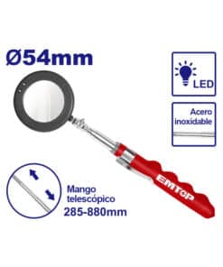 Espejo Extensible Telescópico de Inspección Con Luz Led Emtop Rojo/Azul EMTU1688