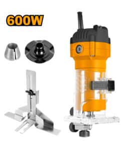 Fresadora Router Tupi de Palma Mano Eléctrica 600W Ingco Naranja/Amarillo PLM6001