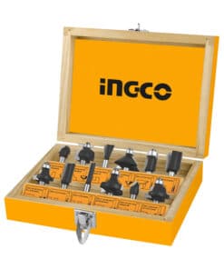 Juego Set Kit Fresas Para Madera P/ Fresadora Router Tupí x 12pzs Ingco AKRT1201