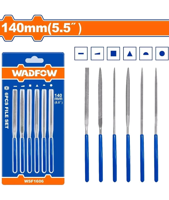 Juego Set Kit Limas Matriceras 140mm x 6pzs Wadfow WSF1606