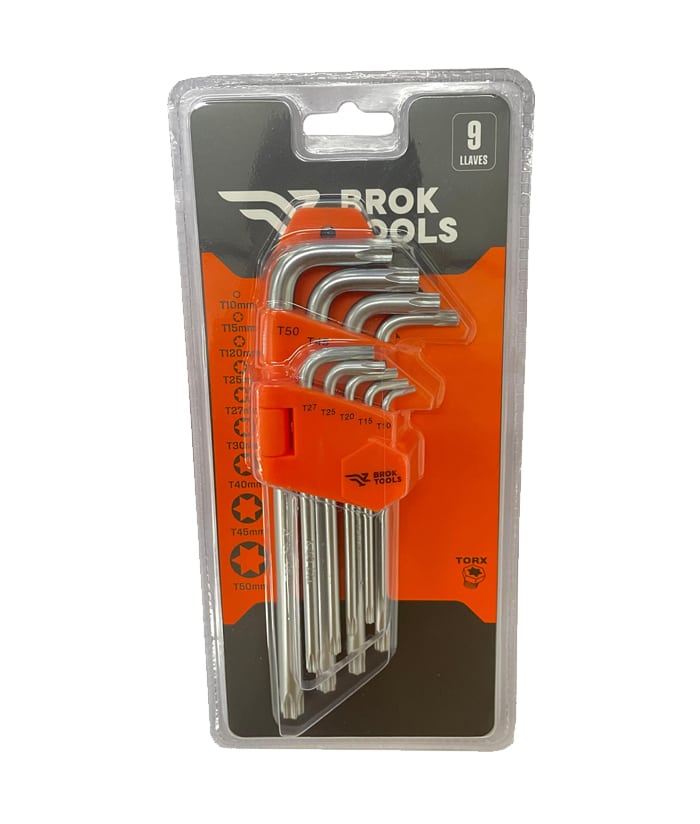 Juego Set Kit Llaves Torx Estrella x 9pzs Broktools SET-TOR09 - Imagen 4