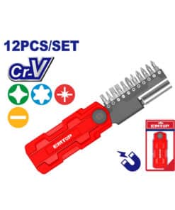 Juego Set Kit Puntas Mixtas 25mm x 12pzs Emtop Rojo/Azul EMSV3K01