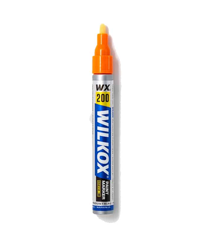 Marcador Industrial Naranja Punta 3mm WX200 Wilkox - Imagen 2
