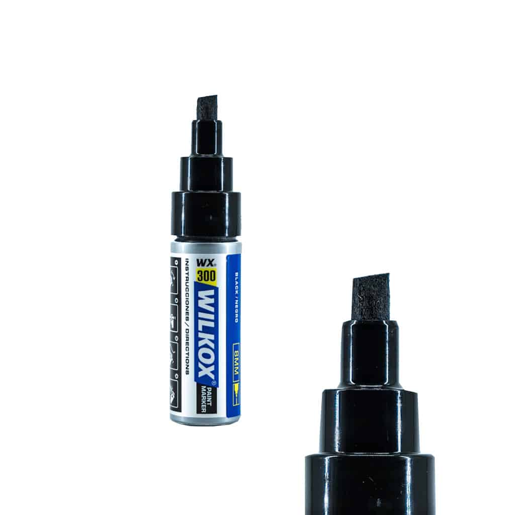 Marcador Industrial Negro Punta 8mm WX300 Wilkox