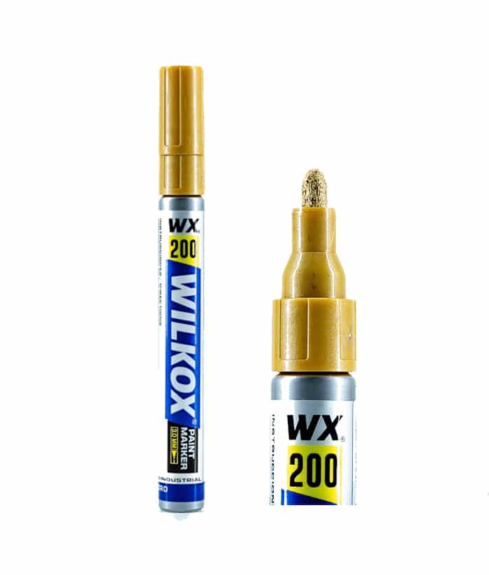Marcador Industrial Oro Punta 3mm WX200 Wilkox
