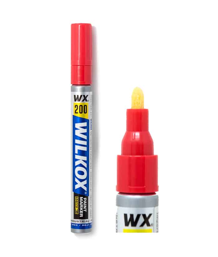 Marcador Industrial Rojo Punta 3mm WX200 Wilkox