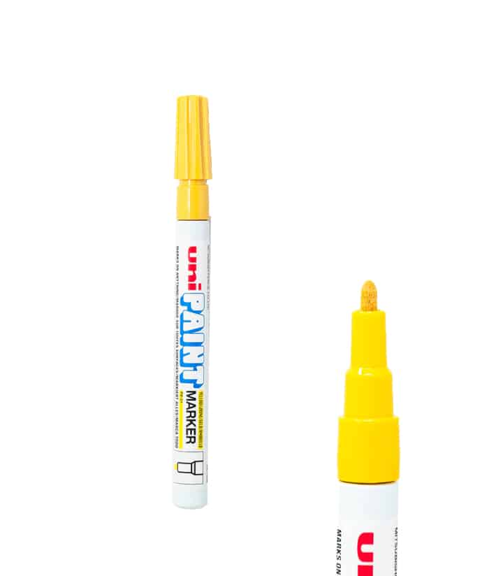 Marcador Industrial Amarillo Punta 0.8 x 1.2mm de Pintura Uni Paint PX21 Wilkox