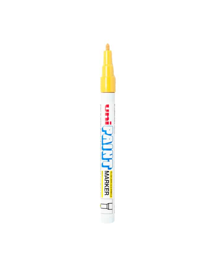 Marcador Industrial Amarillo Punta 0.8 x 1.2mm de Pintura Uni Paint PX21 Wilkox - Imagen 2