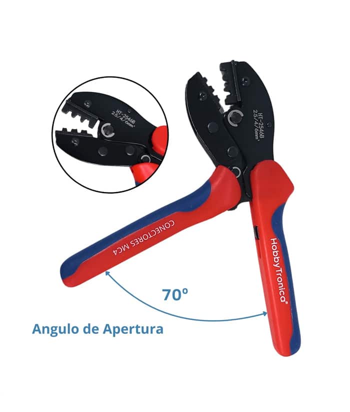 Pinza Crimpeadora Crimpadora de Terminales Conector MC4 2.5-6mm Panel Solar Guiller MD-449 - Imagen 3