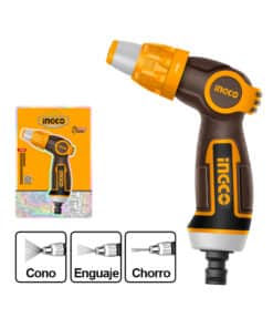 Pistola de Riego Metálica 3 Posiciones Regado Regar Manguera Canilla Ingco HWSG6031