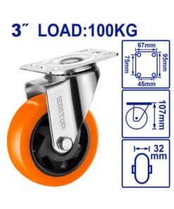 Rueda Giratoria 3" Hasta 100kg Emtop EMJL2332