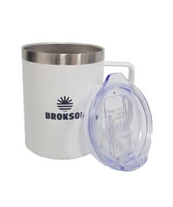 Taza Blanca Daily Mug Térmica Con Manija 400ml Broksol TAZ400BL