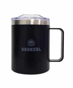 Taza Negra Térmica Con Manija 400ml Broksol TAZ400NE