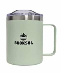 Taza Verde Claro Térmica Con Manija 400ml Broksol TAZ400VC