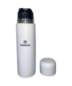 Termo Acero Inoxidable Blanco 750ml Con Tapón Cebador Broksol TER-750TCBL