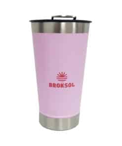 Alternative view of Vaso Térmico Cervecero Rosa 500ml Con Tapa y Destapador Broksol TER-VASC500RS