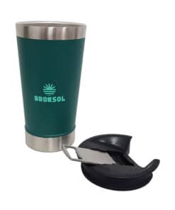 Alternative view of Vaso Térmico Cervecero Verde Oscuro 500ml Con Tapa y Destapador Broksol TER-VASC500VO