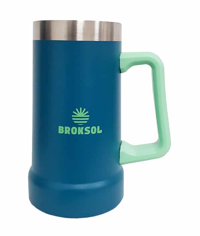 Vaso Térmico Cervecero Chop Verde Petróleo 700ml Broksol TER-VASC700VP